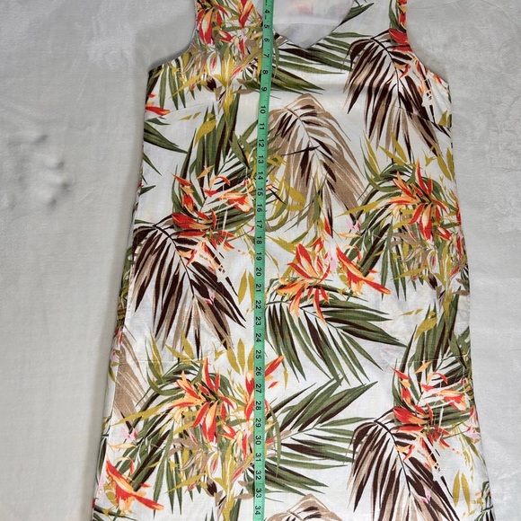 J. Jill Green and Orange V-Neck Sleeveless Mini Sundress - Picture 10 of 12